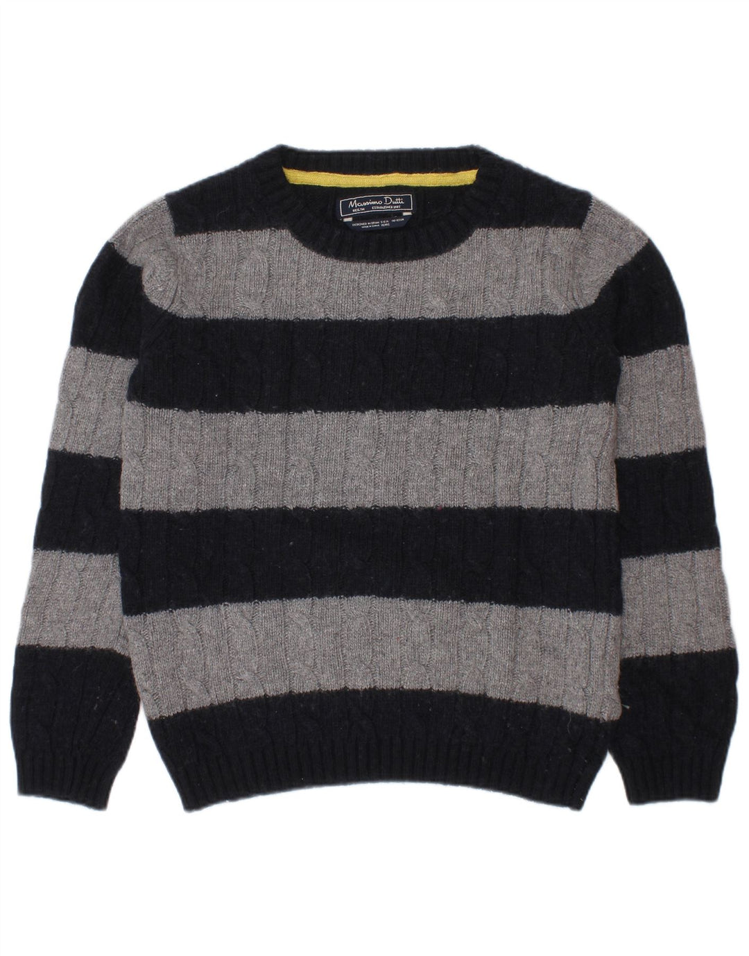 Massimo Dutti drenge sweater med rund hals 5-6 år marineblå stribet
