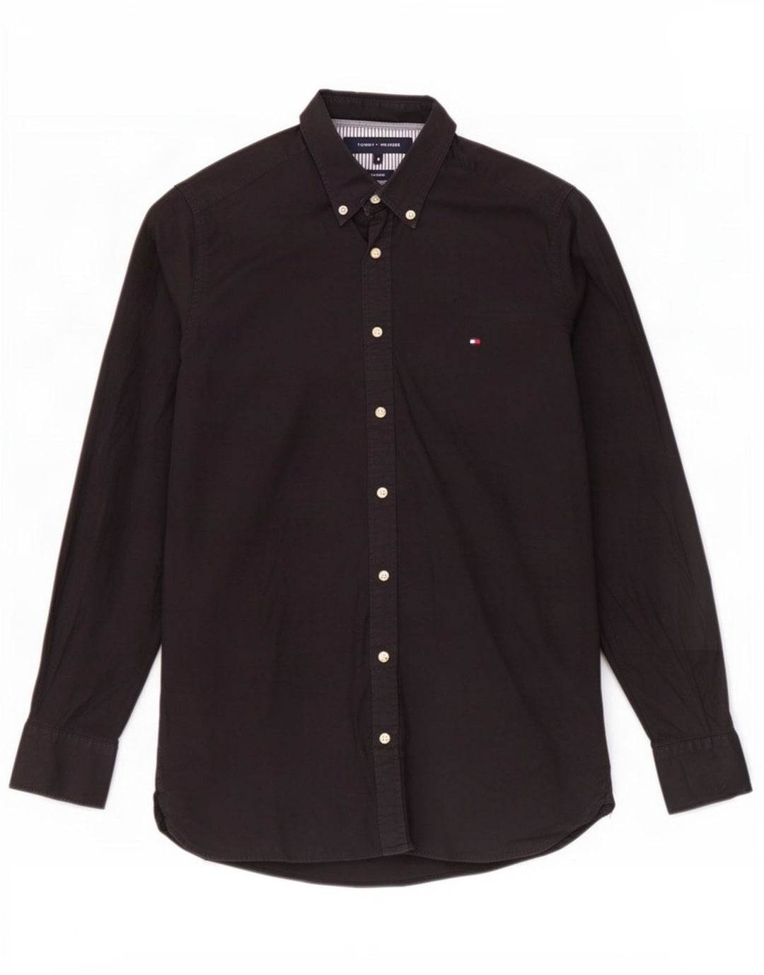 Tommy Hilfiger Stretch-skjorte til mænd mellem sort bomuld
