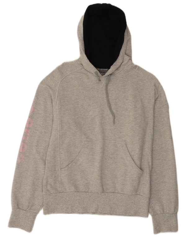 Errea Grafisk hættetrøje til kvinder UK 12 Medium Grey Flecked Bomuld