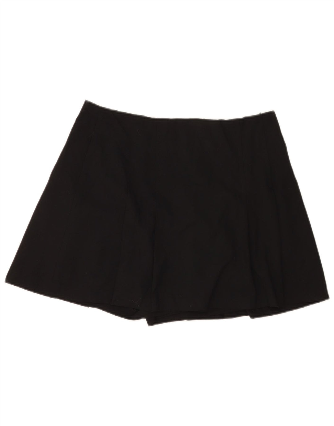 Zara Dame Skort Mini Nederdel Large W30 Sort Polyester