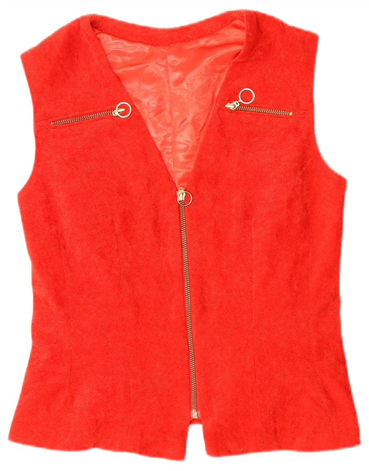 VINTAGE Damevest UK 14 Medium Rød