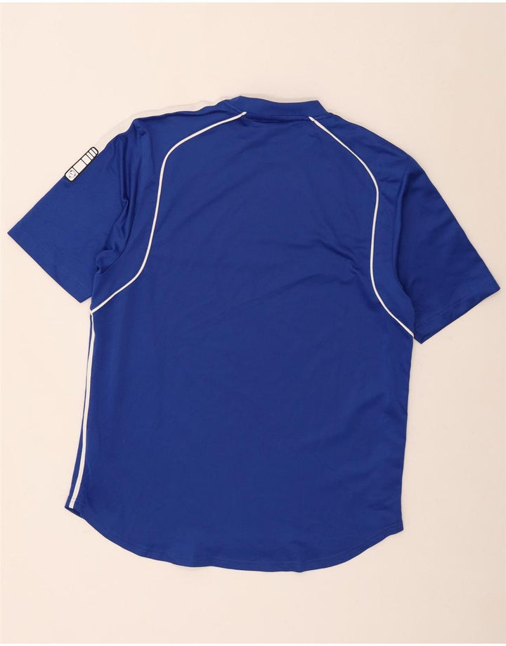 Nike T-shirt top til mænd UK 42/44 Large Blue Colourblock Polyester