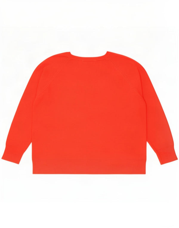Zara Dame Boat Neck Jumper Sweater UK 18 XL Rød