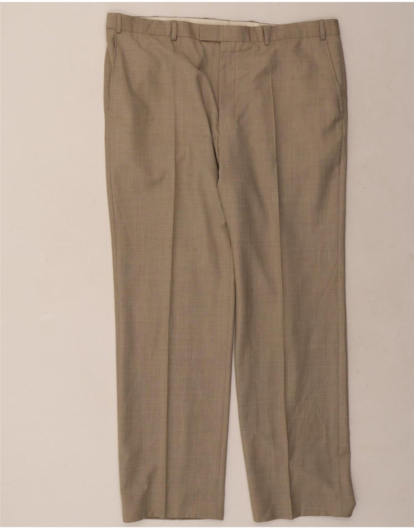 Marks & Spencer Herre Autograph Straight Suit Bukser W42 L33 Beige