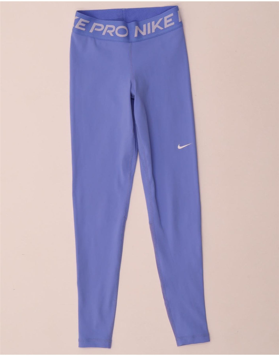 NIKE Dri Fit grafiske leggings til kvinder UK 6 XS blå polyester