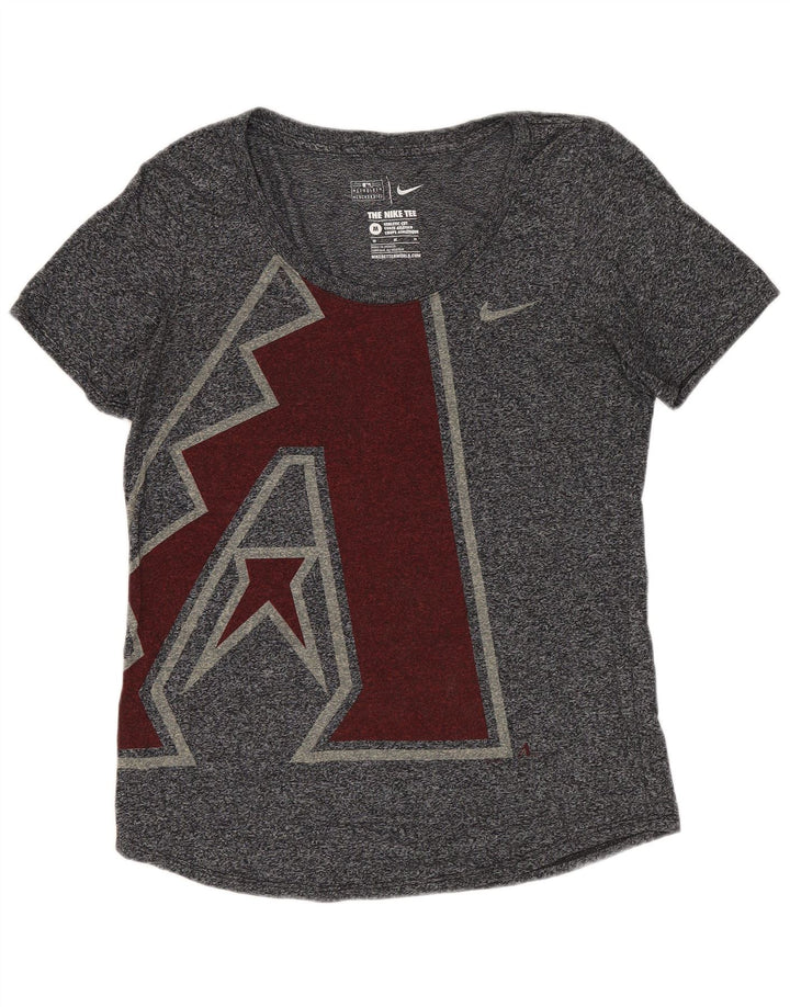 NIKE Dame Arizona Diamondbacks Grafisk T-Shirt Top UK 12 Medium Grå