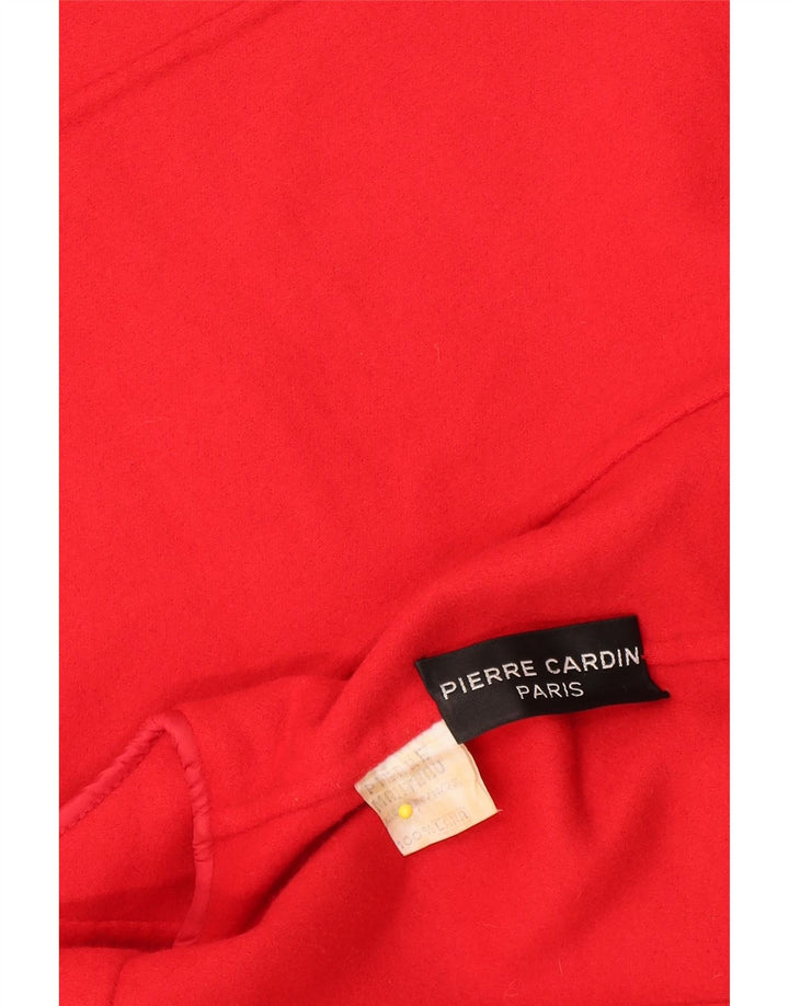 Pierre Cardin Dame 1 Knap Blazer Jakke IT 42 Medium Rød Uld Klassisk