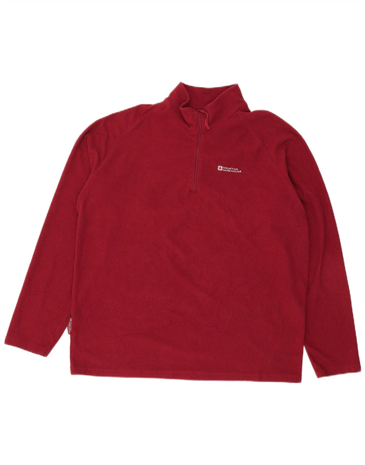 Mountain Warehouse Herre lynlås hals Fleece Jumper XL Burgundy Polyester