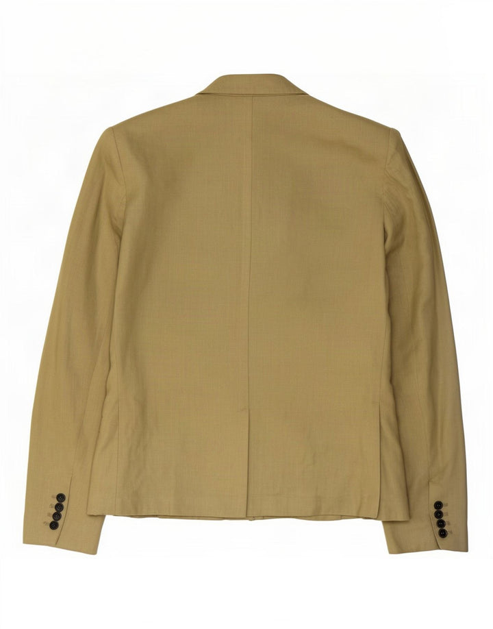 Sportmax Dame Dobbeltradet Blazer Jacket UK 12 Medium Green Linen