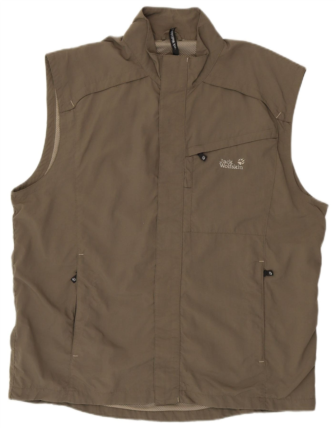 JACK WOLFSKIN Herre ærmeløs træningsdragt topjakke UK 46/48 2XL Grå