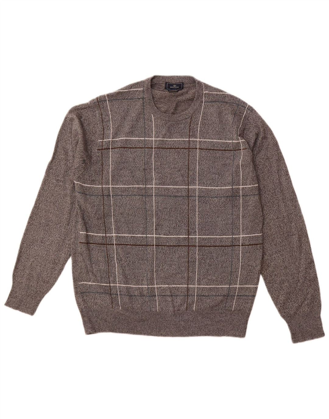 DOCKERS Herre Crew Neck Jumper Sweater Medium Grey Ternet akryl