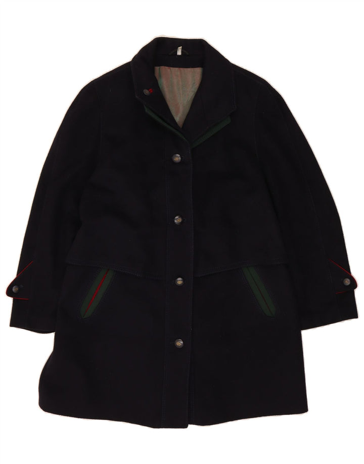 LODEN Womens Overcoat UK 16 Large Navy Blue Wool Vintage Loden and Second-Hand Loden from Messina Hembry 