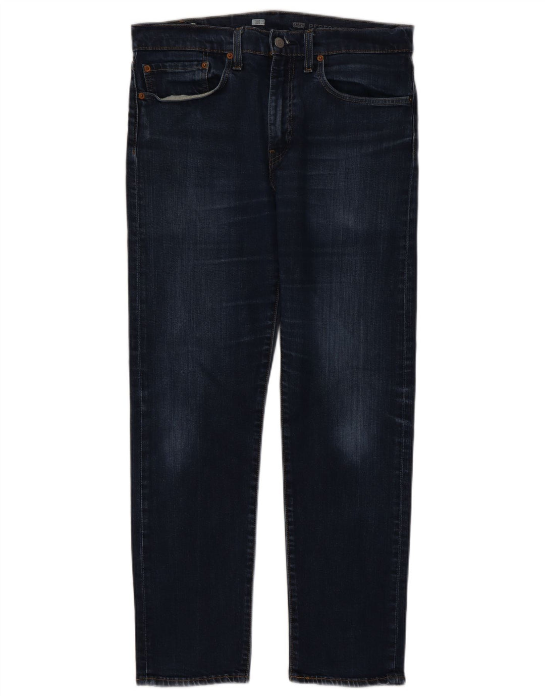 Levi's Herre 502 tilspidsede jeans W34 L29 marineblå bomuld