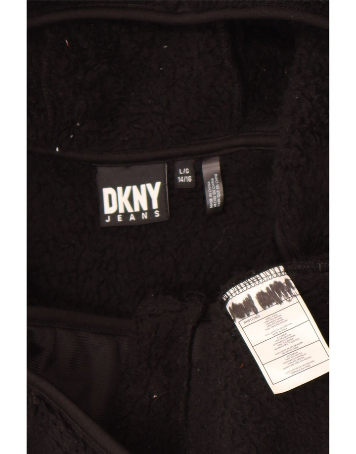 Dkny Pige Fleecejakke 14-15 År Stor Sort Polyester