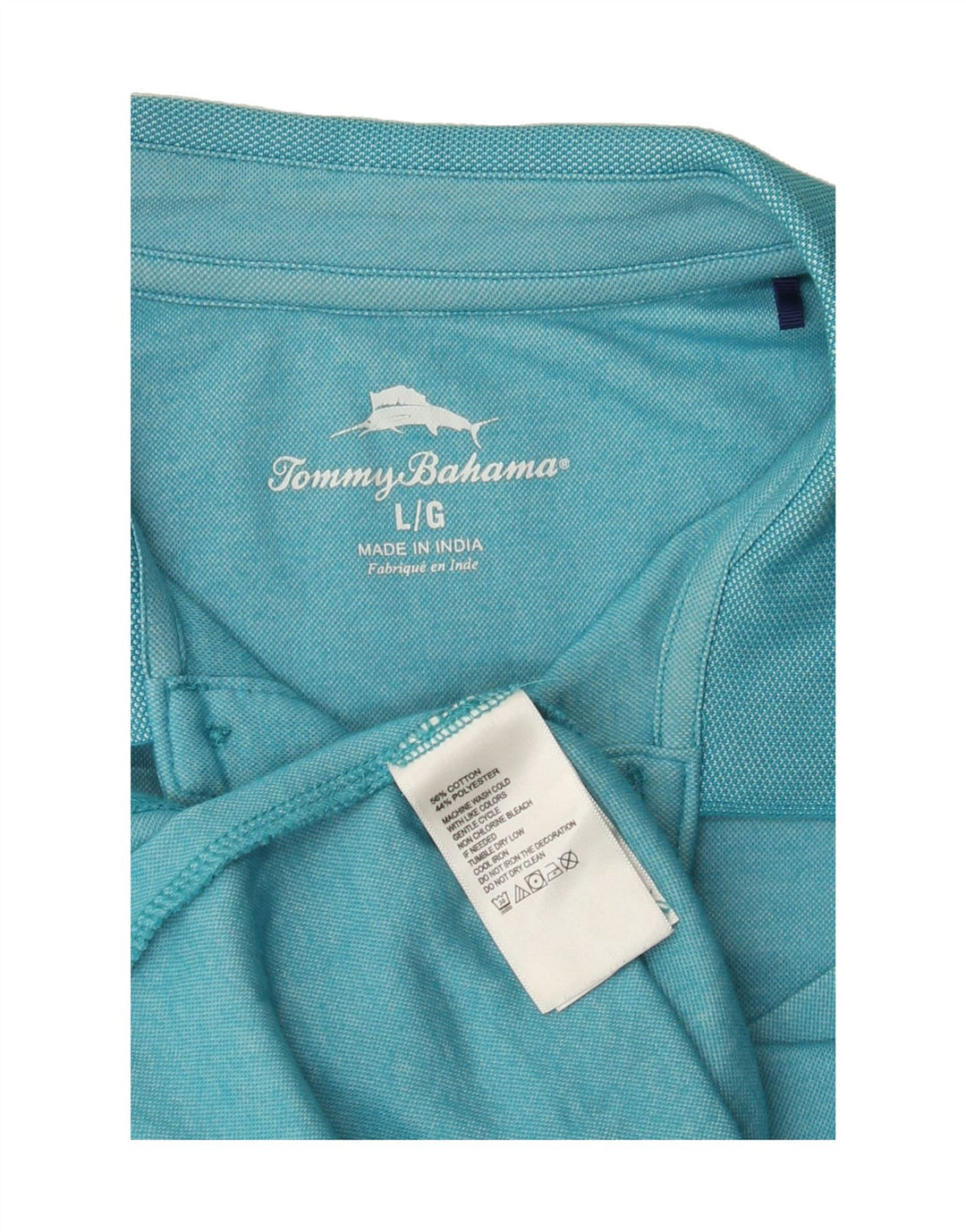TOMMY BAHAMA Mens Polo Shirt Large Blue Cotton Vintage Tommy Bahama and Second-Hand Tommy Bahama from Messina Hembry 
