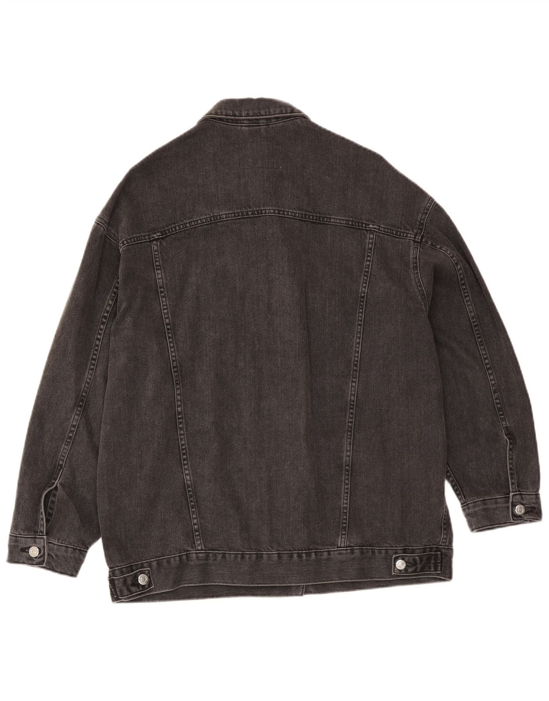Topshop Dame Oversized denimjakke UK 8 Small Grå Bomuld