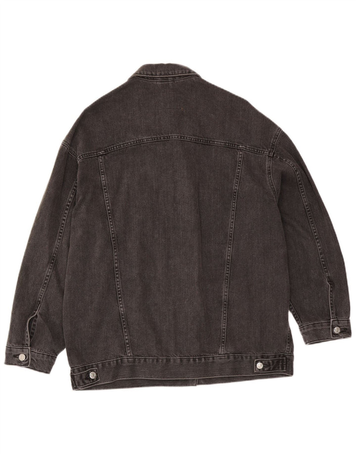 Topshop Dame Oversized denimjakke UK 8 Small Grå Bomuld