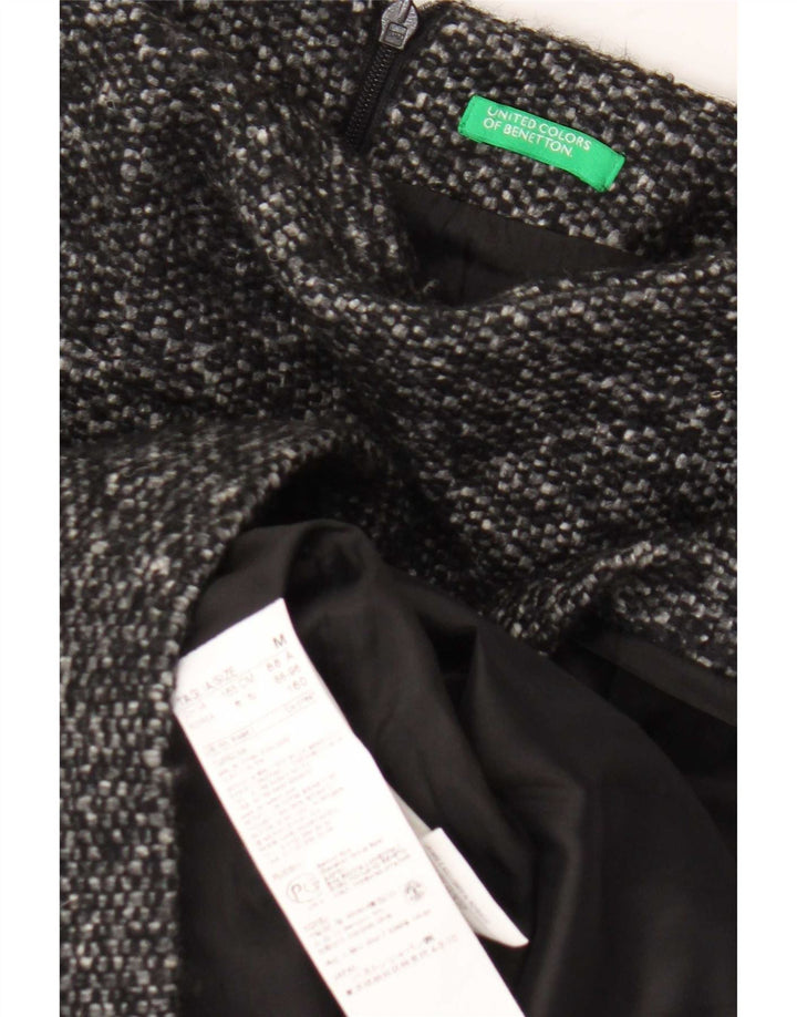 Benetton Womens Shift Dress UK 14 Medium Grey Flecked Virgin Wool