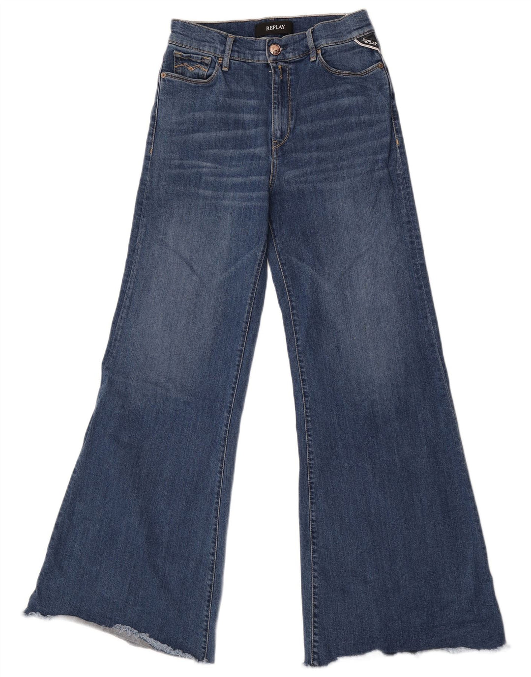 Replay Dame Flared Jeans W29 L32 Blå Bomuld