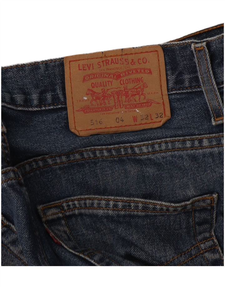 Levi's Dame 516 Bootcut Jeans W32 L32 Blå