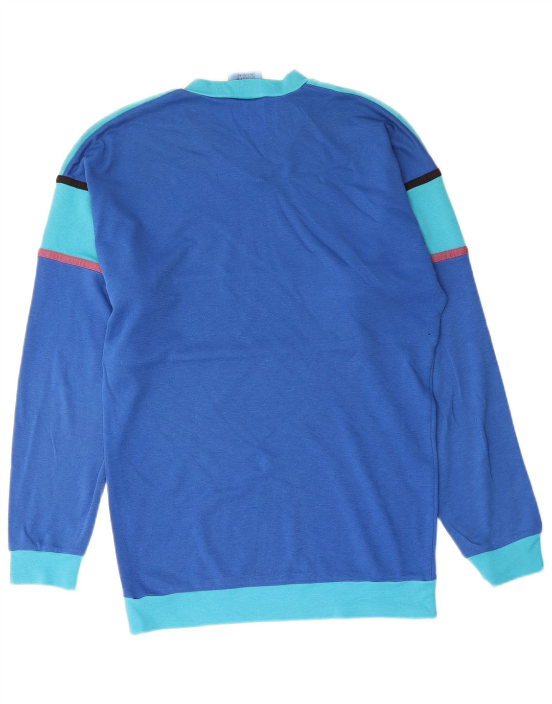 Crane Herre Top Langærmet IT 48/50 Medium Blue Colourblock Bomuld