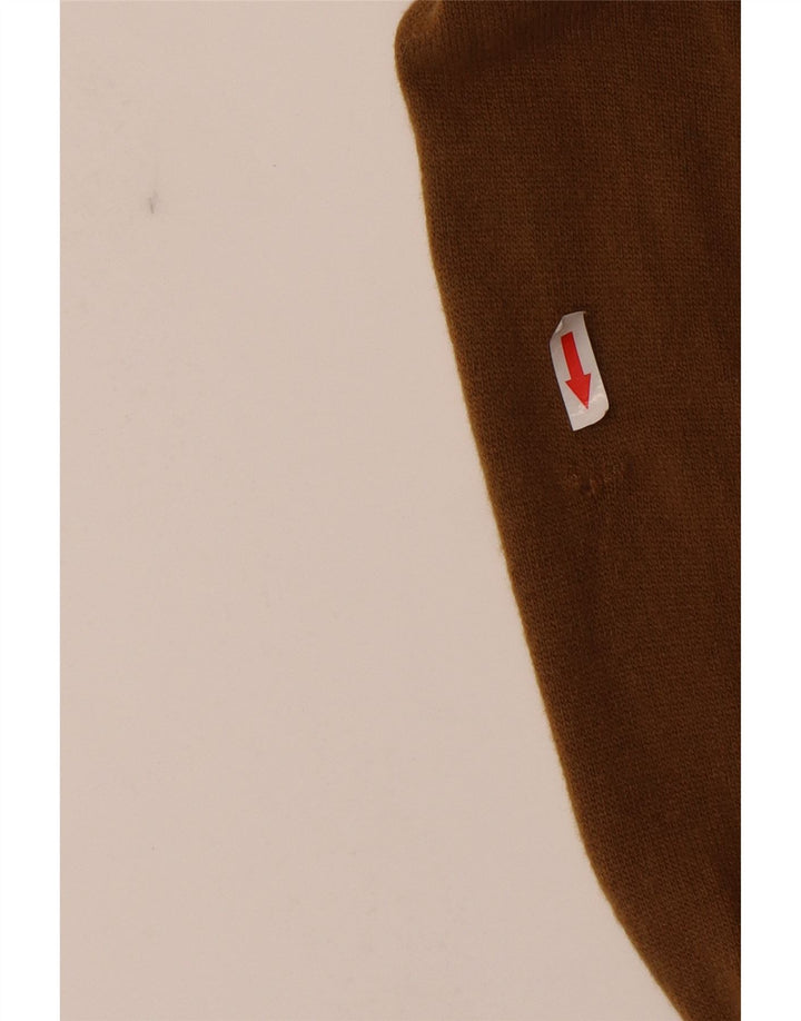 BENETTON Herre cardigan sweater IT 48 Mellem brun lammeuld