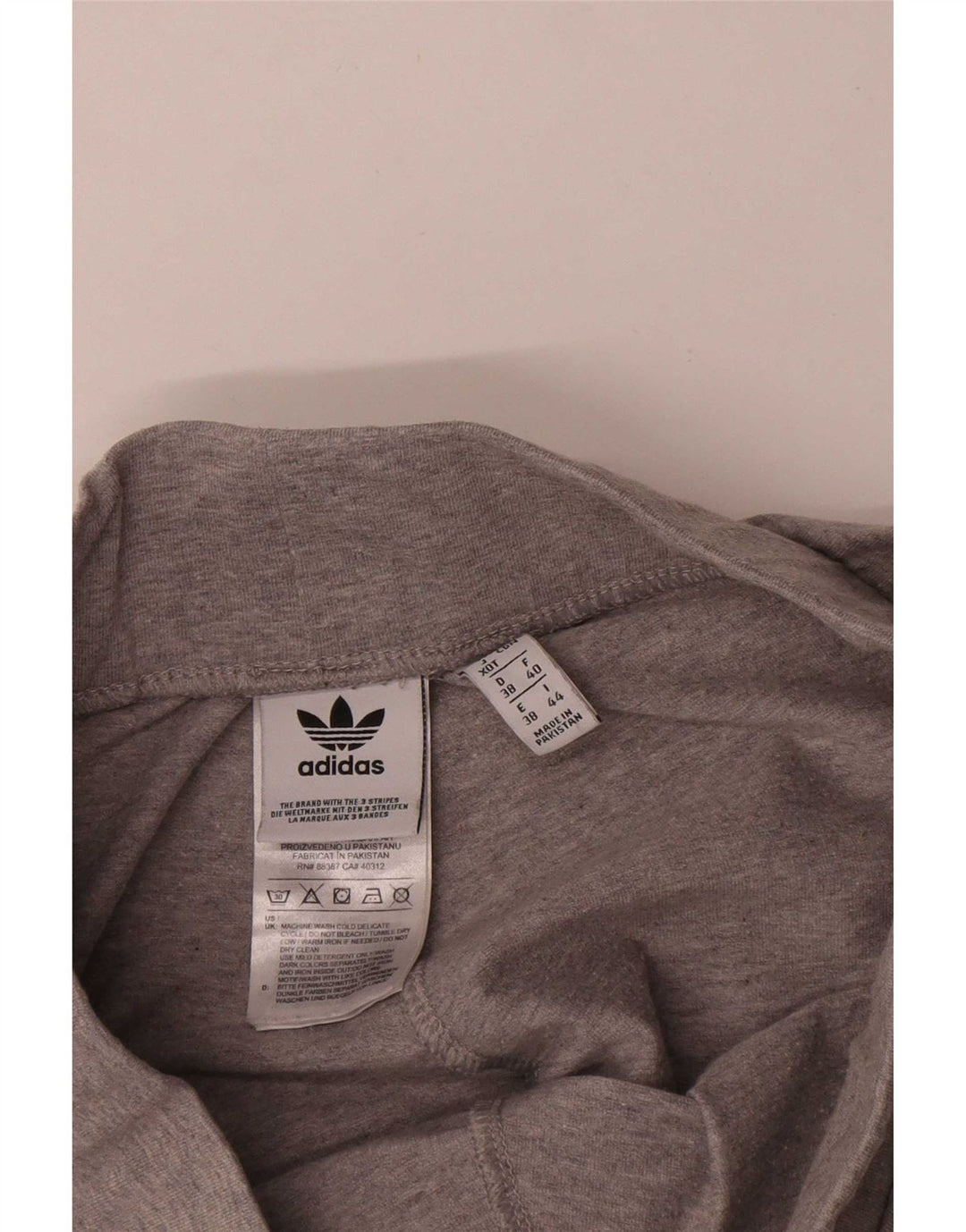 Adidas Dame Leggings UK 12 Medium Grey Flecked Bomuld