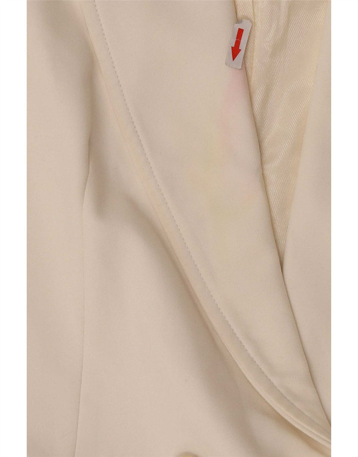 Zara Dame Ærmeløs Dobbeltradet Blazer Jacket UK 12 Medium White