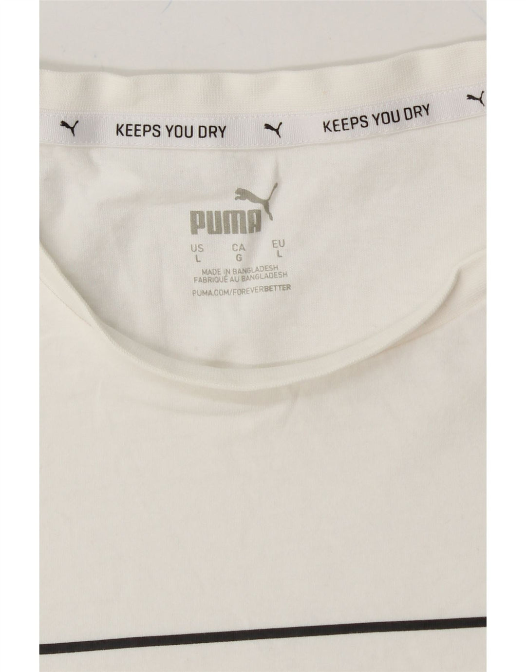 PUMA Mens Graphic T-Shirt Top Large White Cotton Vintage Puma and Second-Hand Puma from Messina Hembry 