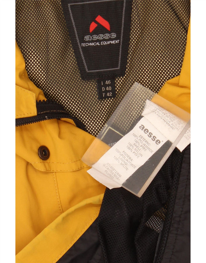 AESSE Oversized regnjakke til kvinder IT 46 Stor gul nylon