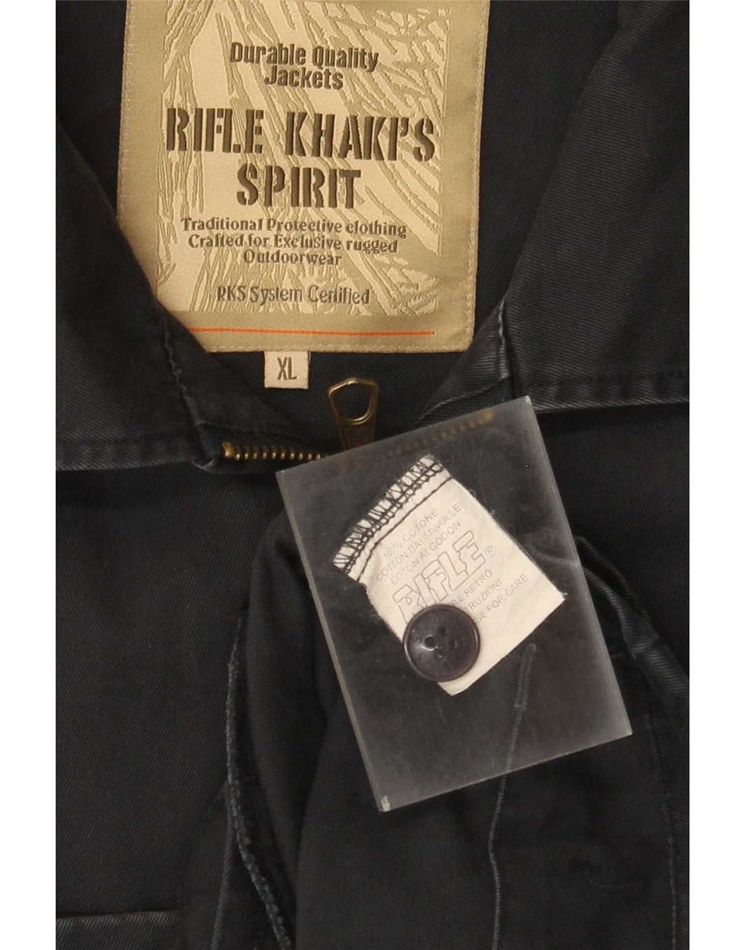 Rifle Bomber Jacket UK 42 XL Marineblå Bomuld