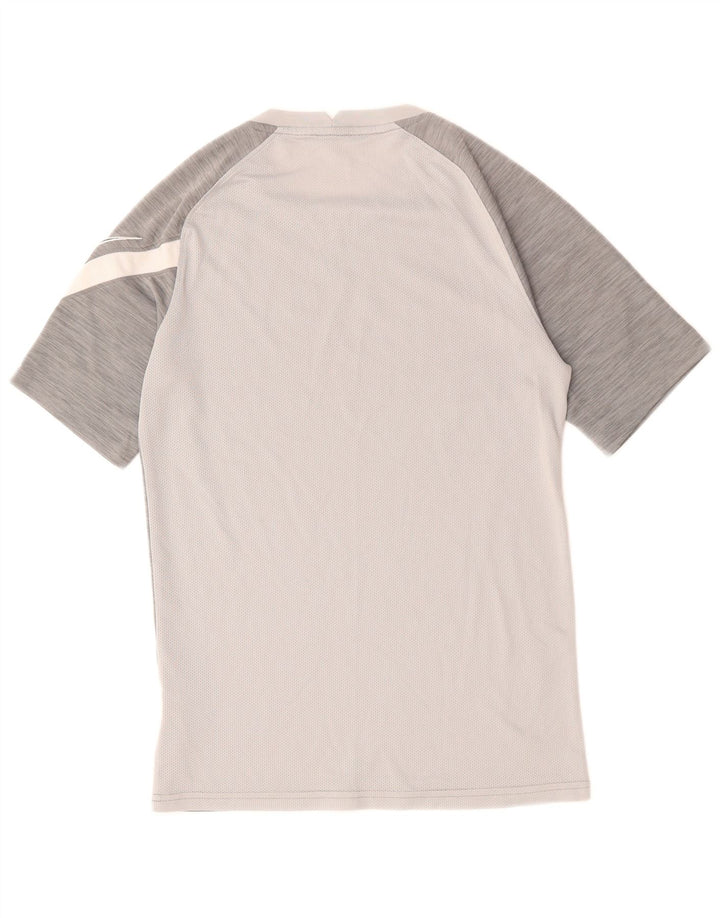 NIKE Herre Dri Fit grafisk T-shirt Top Lille grå Colourblock Polyester
