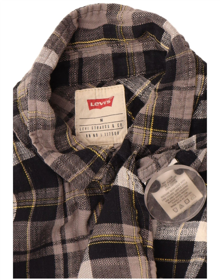 Levi's Flanelskjorte til mænd mellemgrå ternet bomuld