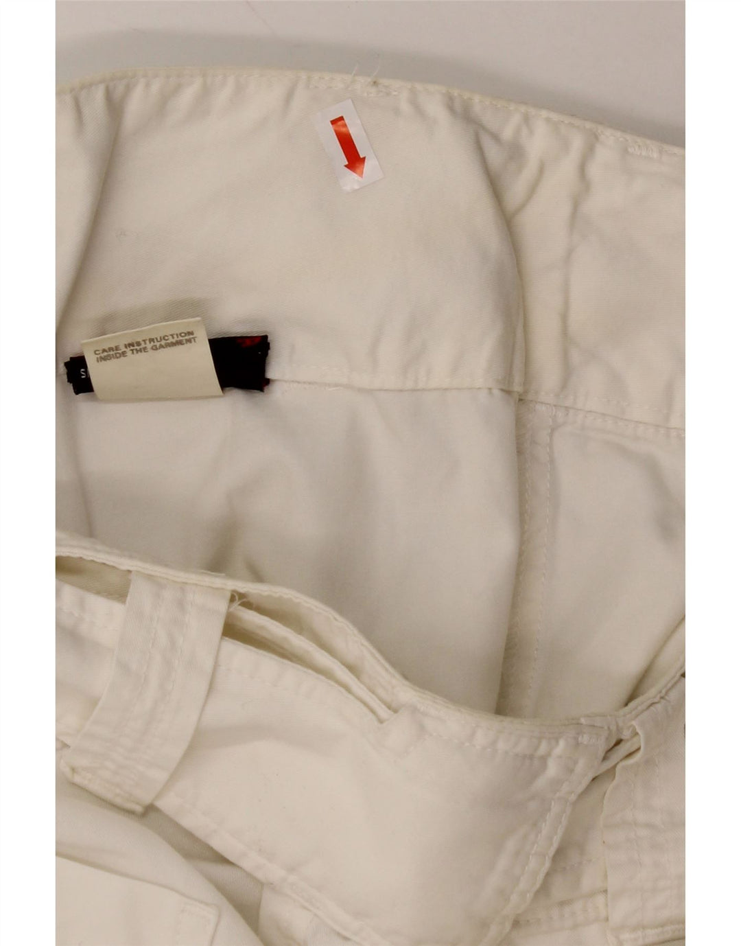 DIESEL Dame Loose Fit Chino Bukser W28 L31 Hvid Bomuld