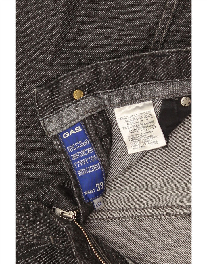 Gas Straight Jeans til mænd W33 L34 Grå bomuld