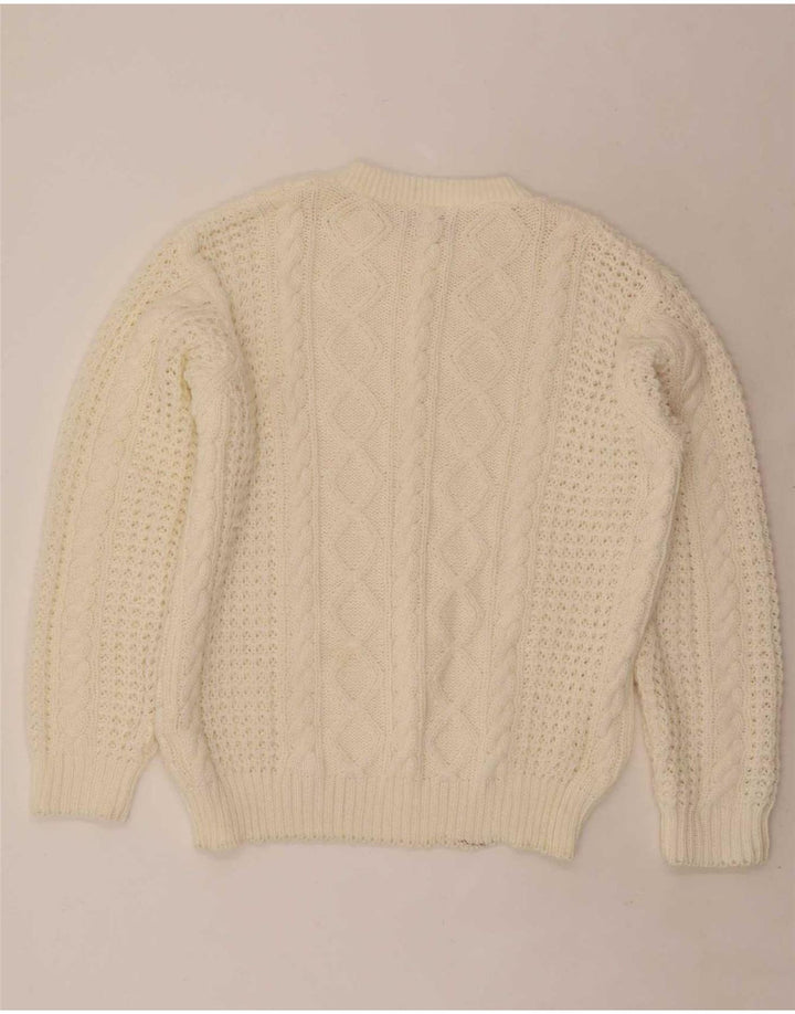 C&A Herre sweater med rund hals, Medium Off White Akryl