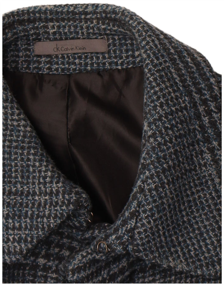 Calvin Klein Herre Blazer Jacket UK 38 Medium Blue Houndstooth