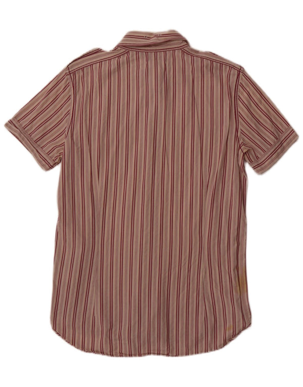 Diesel kortærmet herreskjorte Medium rødstribet bomuld