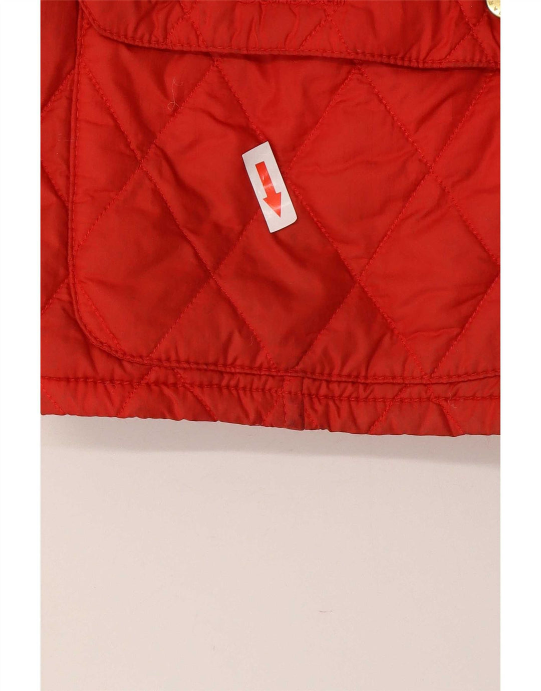 Barbour Quiltet jakke til kvinder UK 12 Medium Rød Polyamid
