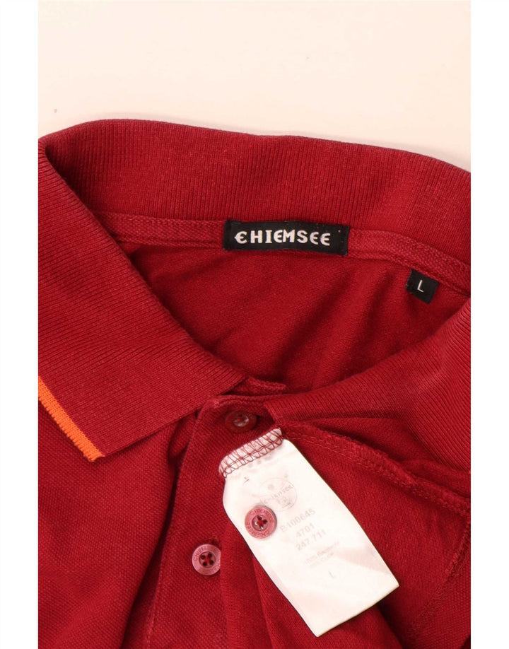 Chiemsee Langærmet Polo Shirt til mænd Stor rød bomuld