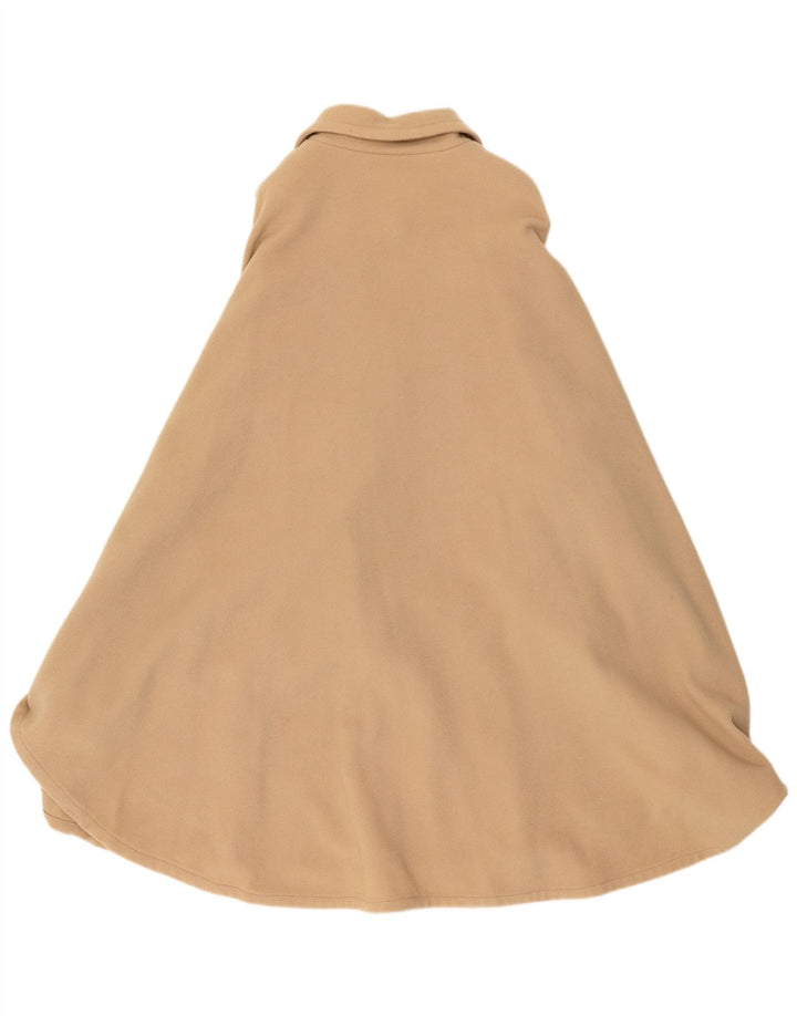 Vintage ponchofrakke til kvinder One Size Beige Paisley uld