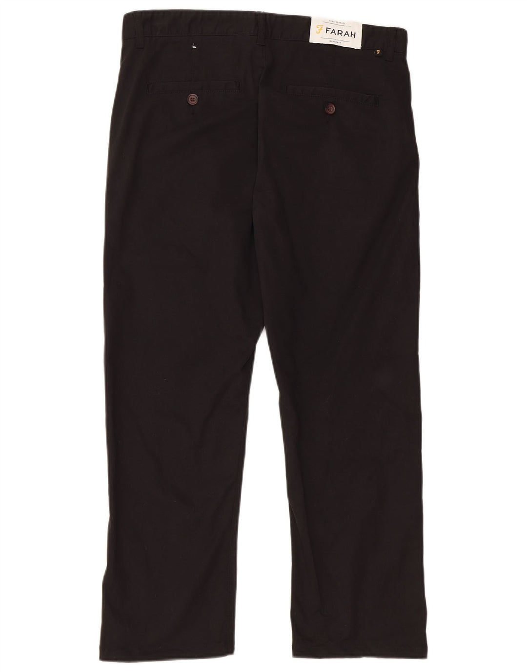 Farah Herre Cropped Bukser W30 L24 Sort Bomuld