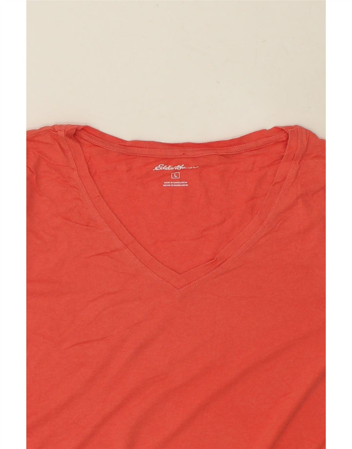 EDDIE BAUER Womens T-Shirt Top UK 16 Large Red | Vintage Eddie Bauer | Thrift | Second-Hand Eddie Bauer | Used Clothing | Messina Hembry 