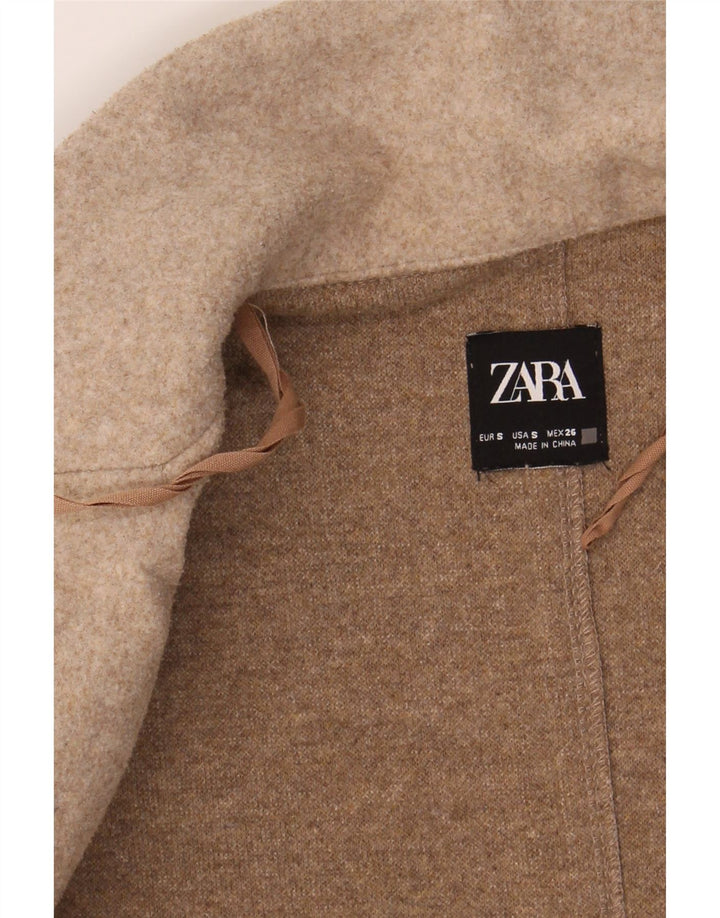 ZARA Womens Longline Open Cardigan Sweater UK 10 Small Beige Vintage Zara and Second-Hand Zara from Messina Hembry 