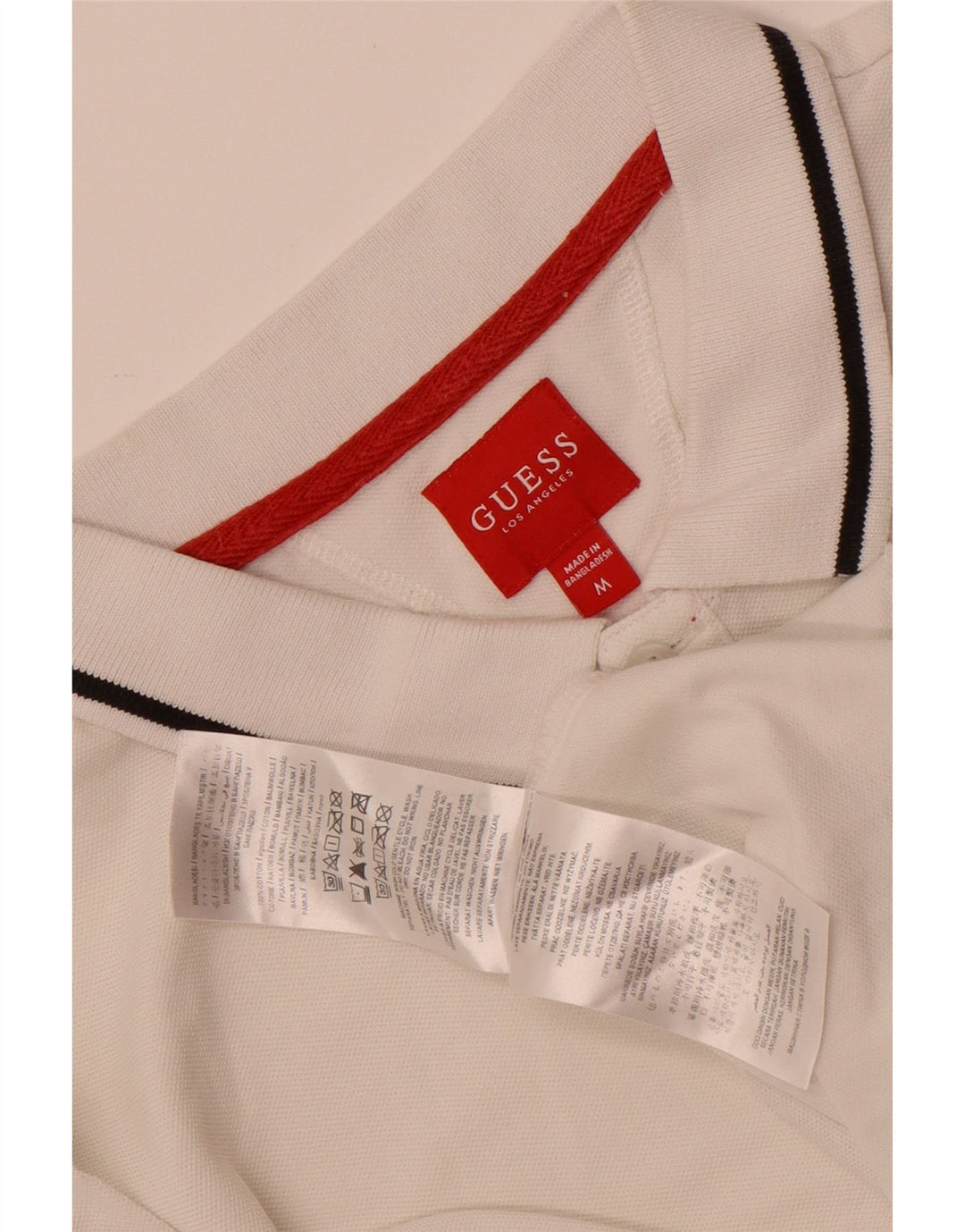 Guess Poloshirt til mænd Medium hvid bomuld
