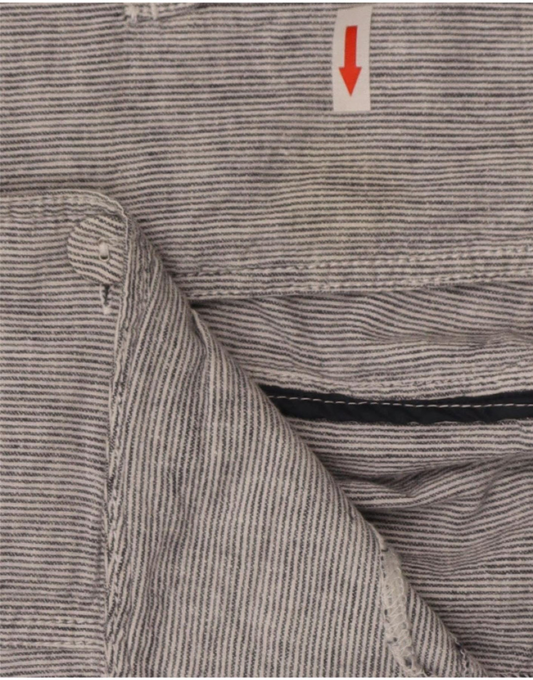 M&Co Dame 2 Button Blazer Jacket UK 16 Large Blue Pinstripe Linen