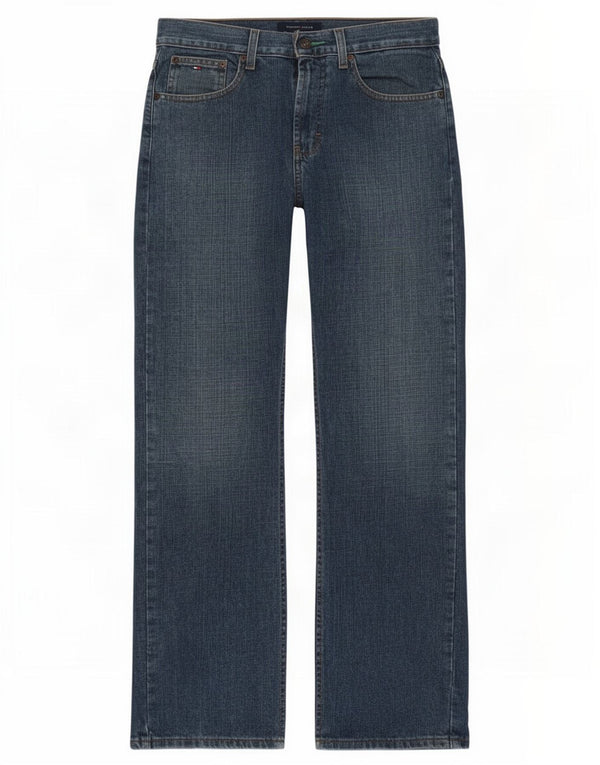Tommy Hilfiger Herre Easy Fit Straight Jeans W30 L32 Blå Bomuld