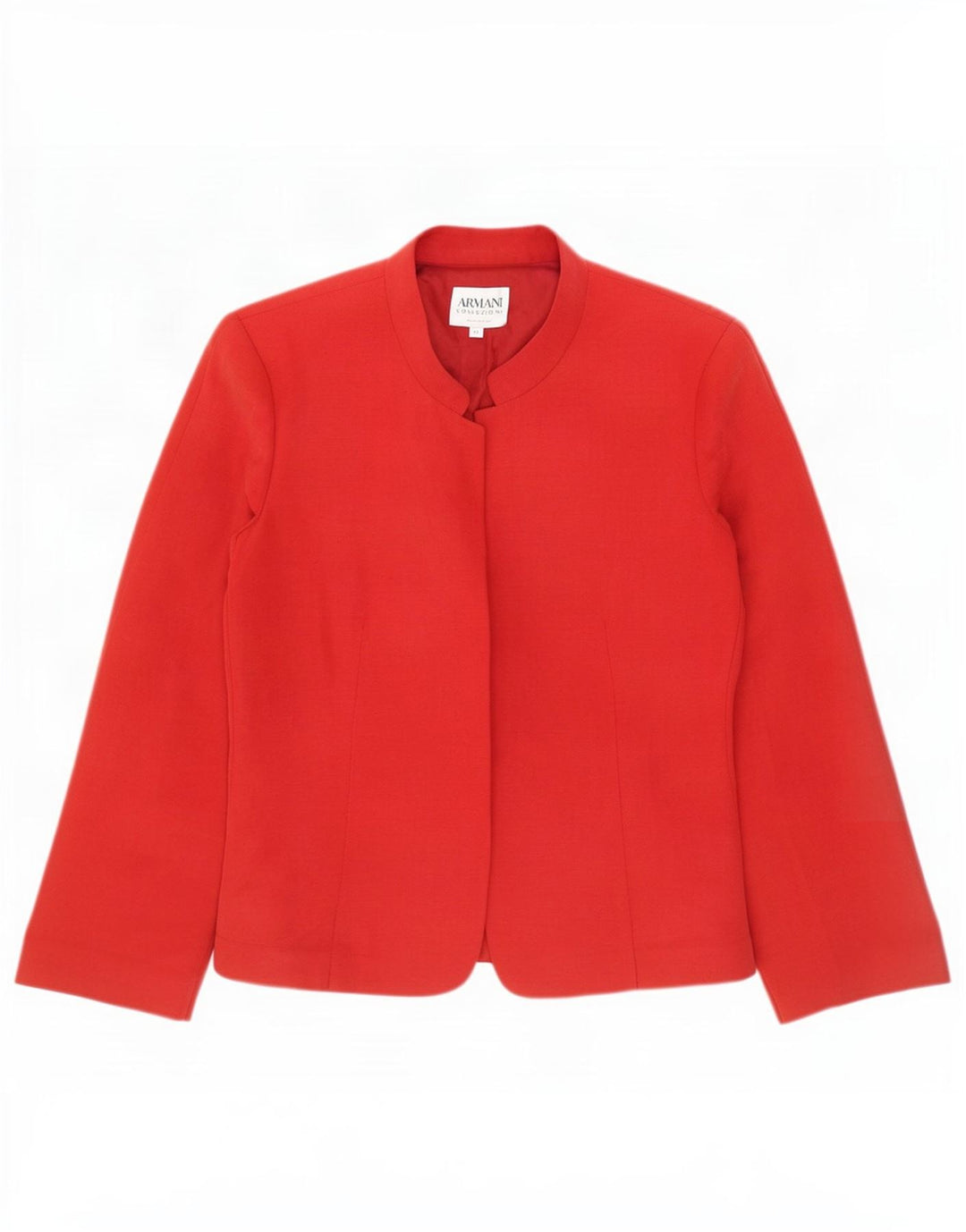 Armani Collezioni Dame Blazer Jacket IT 42 Medium Rød Linned
