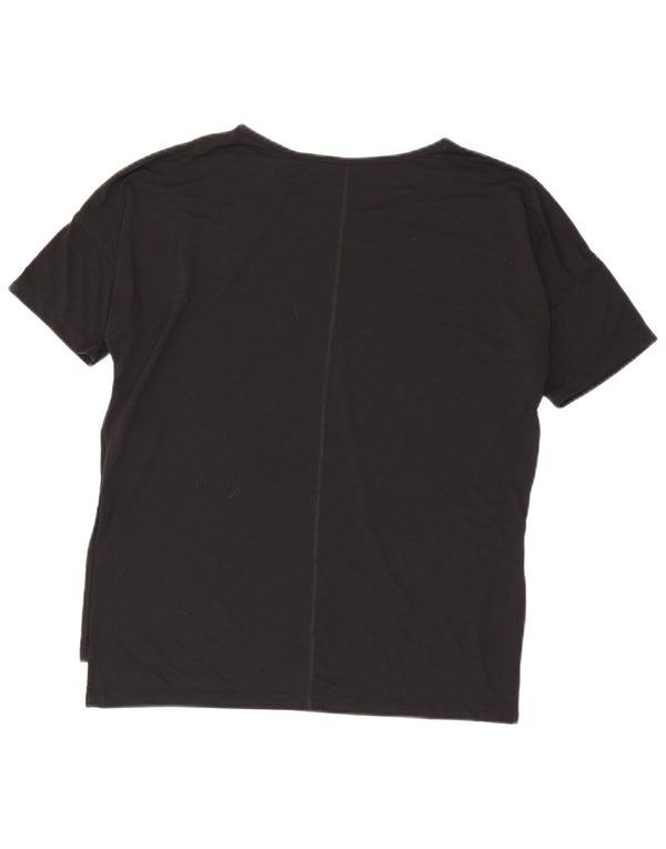 Nike Dame Dri Fit Oversized T-shirt Top UK 14 Medium Sort Polyester