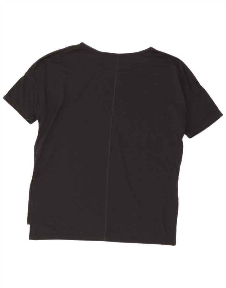 Nike Dame Dri Fit Oversized T-shirt Top UK 14 Medium Sort Polyester